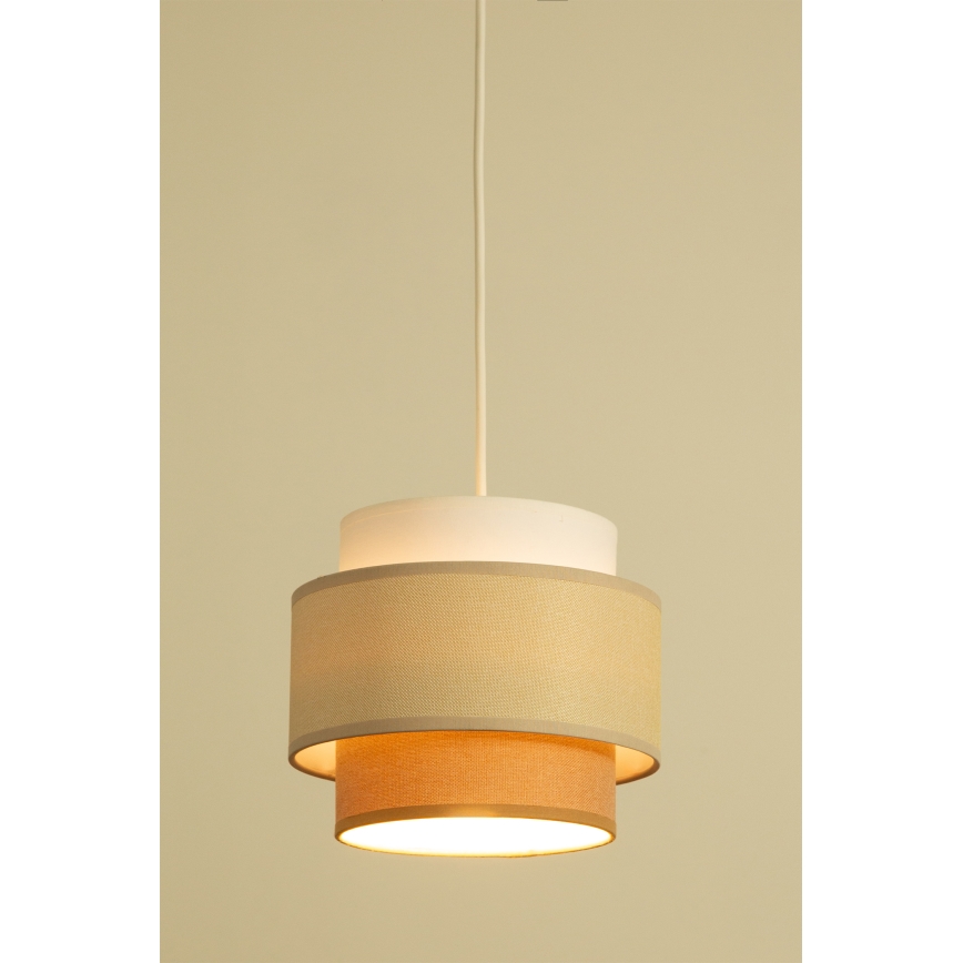Brilagi - Lámpara colgante RESNA con cable 1xE27/60W/230V Ø 20 cm crema/beige