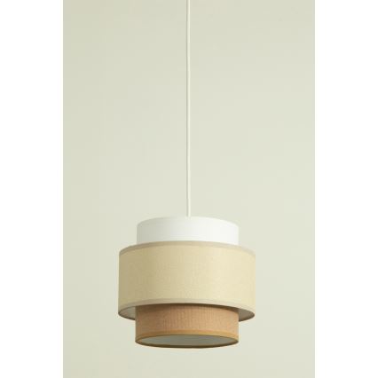 Brilagi - Lámpara colgante RESNA con cable 1xE27/60W/230V Ø 20 cm crema/beige