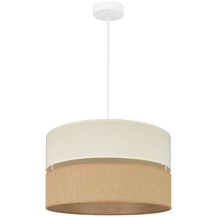 Brilagi - Lámpara colgante ROYAL YUTE 1xE27/15W/230V diá. 40 cm beige/color crema