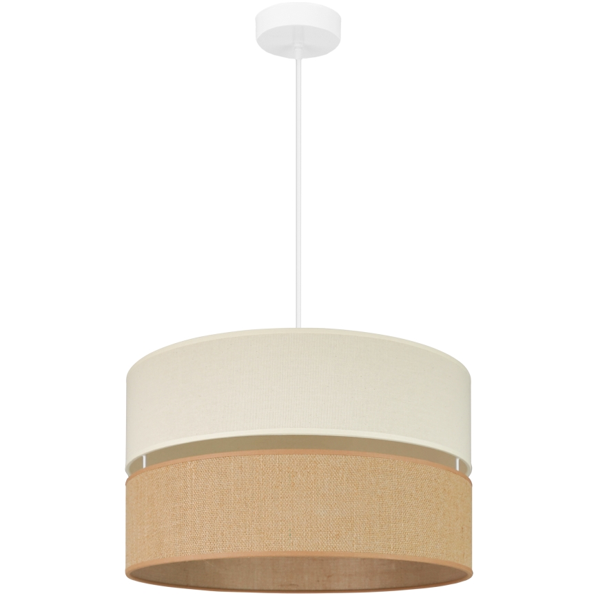 Brilagi - Lámpara colgante ROYAL YUTE 1xE27/15W/230V diá. 40 cm beige/color crema