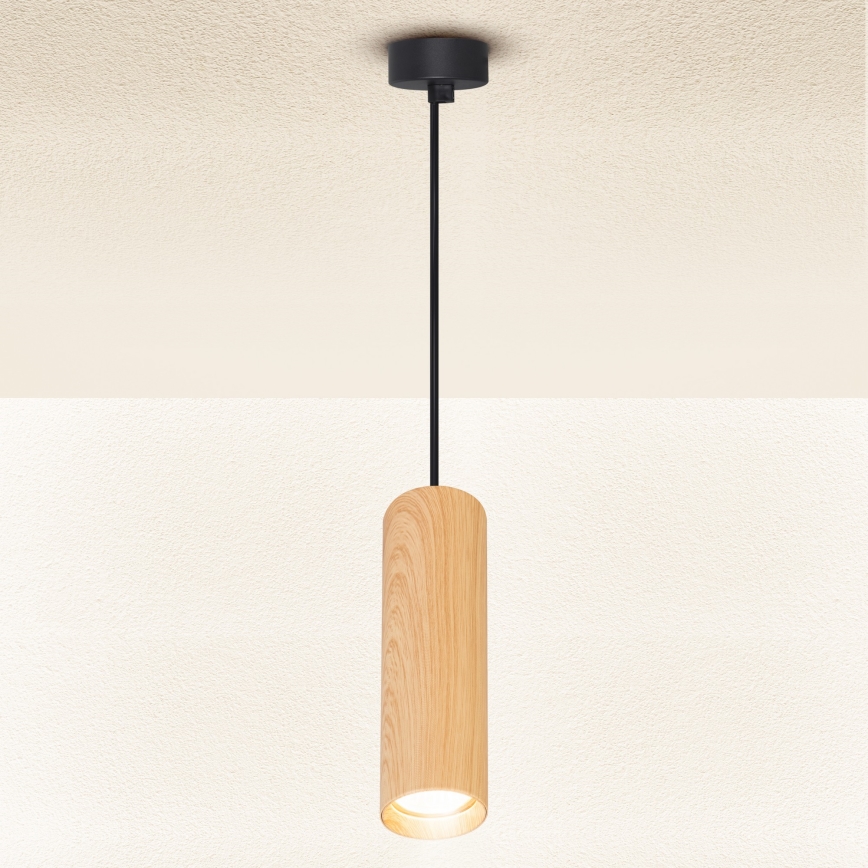 Brilagi - Lámpara colgante SELE 1xGU10/30W/230V decoración negro/roble
