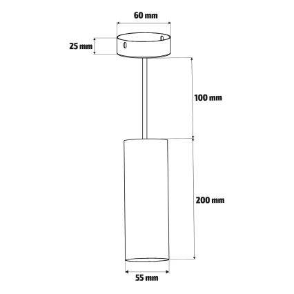 Brilagi - Lámpara colgante SELE 1xGU10/30W/230V negro