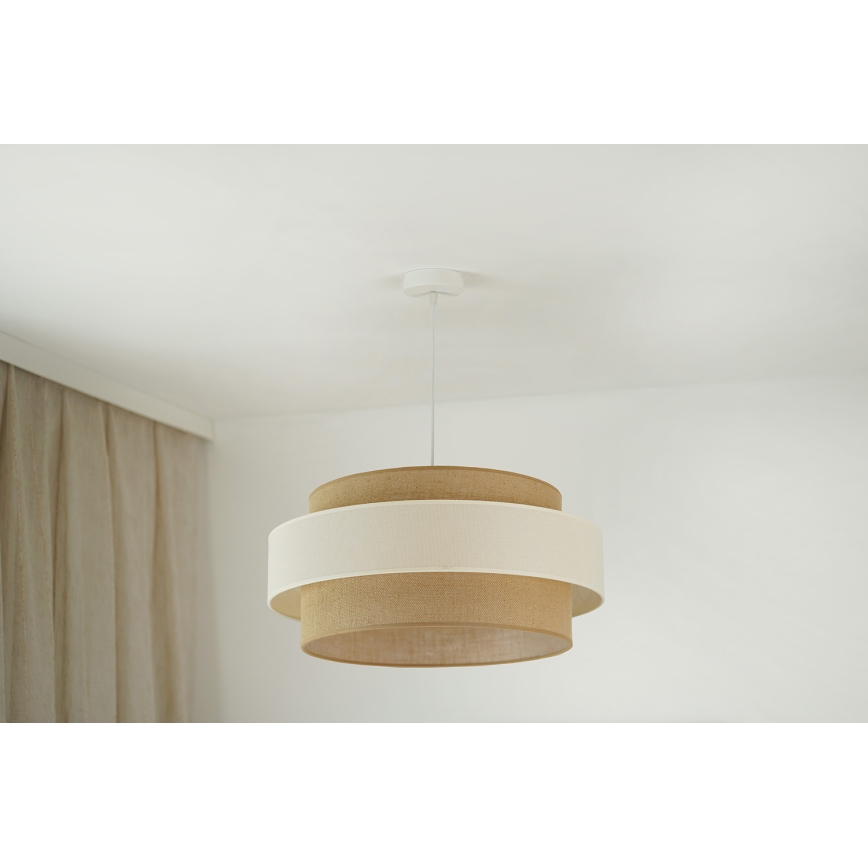 Brilagi - Lámpara colgante con cable SPACE LIGHT 1xE27/15W/230V diámetro 50 cm beige/crema