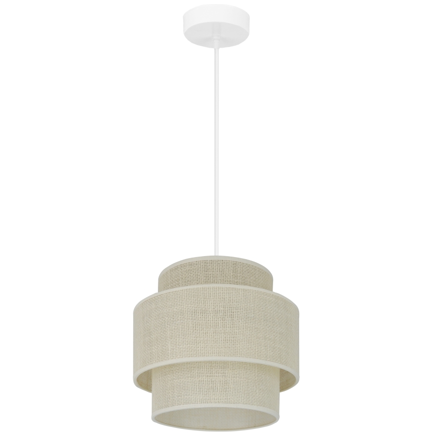 Brilagi - Lámpara colgante SPACE YUTE 1xE27/15W/230V diá. 25 cm color crema/blanco