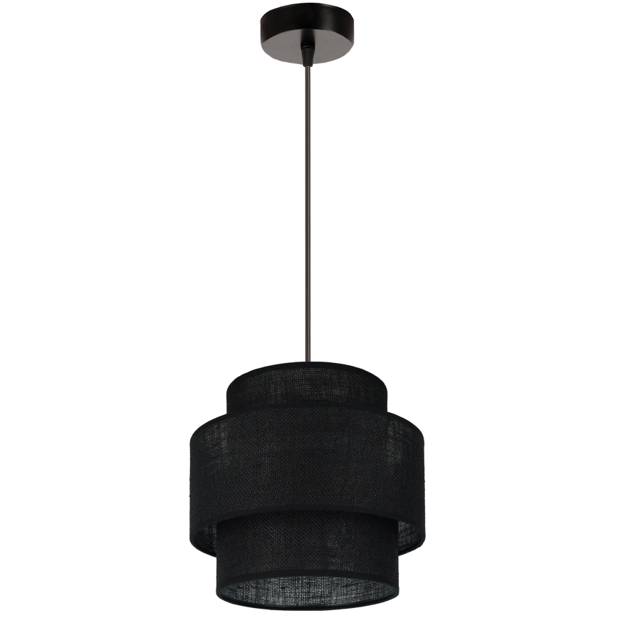 Brilagi - Lámpara colgante SPACE YUTE 1xE27/15W/230V diá. 25 cm negro