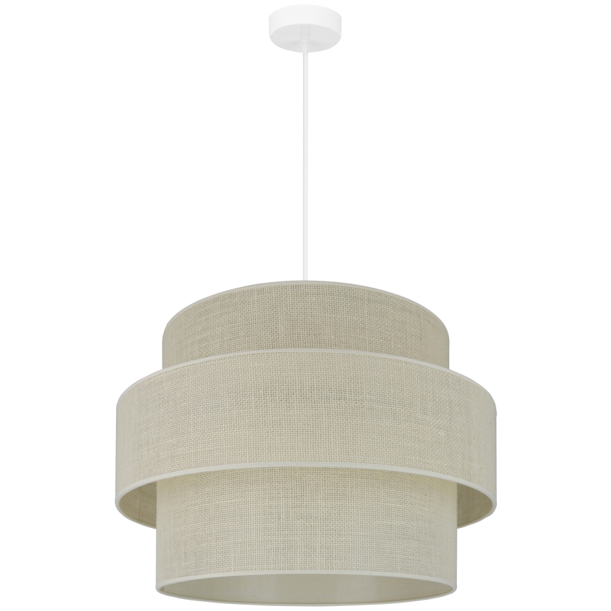Brilagi - Lámpara colgante SPACE YUTE 1xE27/15W/230V diá. 50 cm color crema/blanco