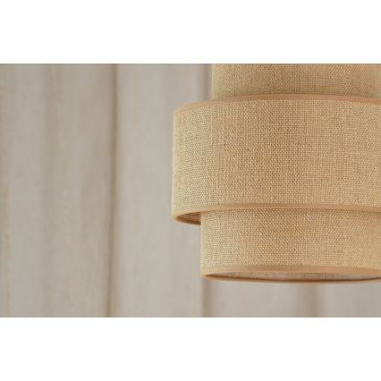 Brilagi - Lámpara colgante con cable SPACE YUTE 1xE27/15W/230V Ø 25 cm beige/blanco
