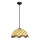 Brilagi - Lámpara colgante Tiffany de vitral con cadena, color marfil, 1xE27/60W/230V Ø 40 cm