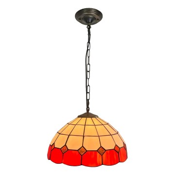 Brilagi - Lámpara colgante Tiffany de vitral con cadena SIENNA 1xE27/60W/230V Ø 40 cm