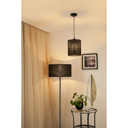 Brilagi - Lámpara colgante con cable TUBES 1xE27/15W/230V diámetro 20 cm negro