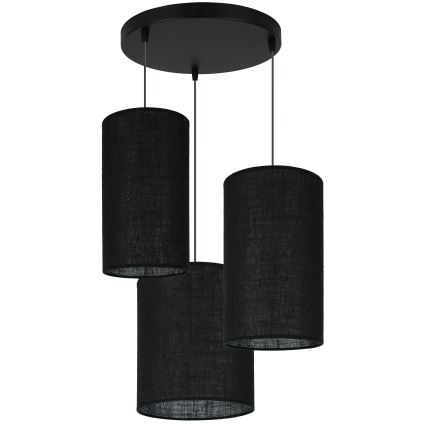 Brilagi - Lámpara colgante TUBES 3xE27/15W/230V negro