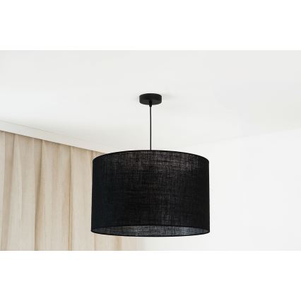 Brilagi - Lámpara colgante con cable TUBES ROLLER 1xE27/15W/230V diámetro 50 cm negro