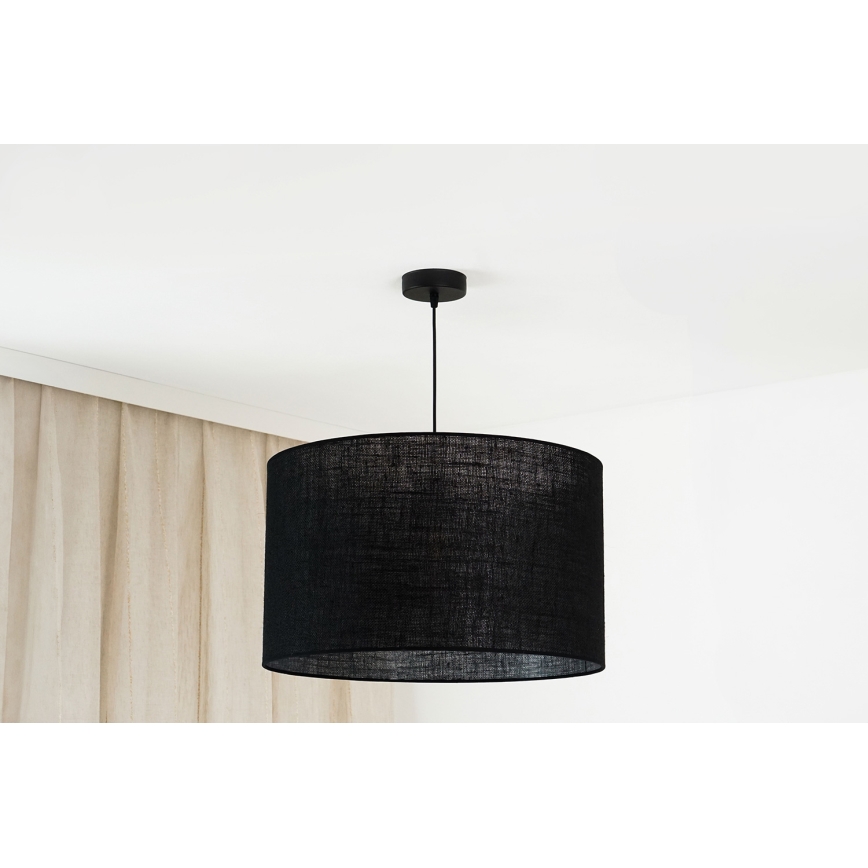 Brilagi - Lámpara colgante con cable TUBES ROLLER 1xE27/15W/230V diámetro 50 cm negro