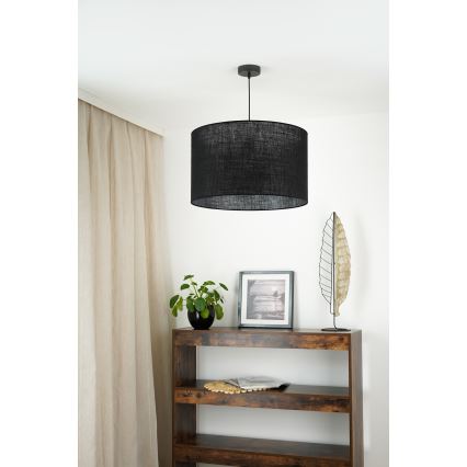 Brilagi - Lámpara colgante con cable TUBES ROLLER 1xE27/15W/230V diámetro 50 cm negro
