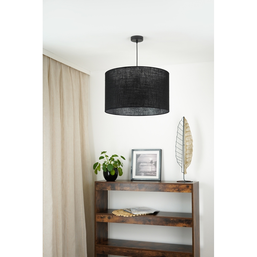 Brilagi - Lámpara colgante con cable TUBES ROLLER 1xE27/15W/230V diámetro 50 cm negro