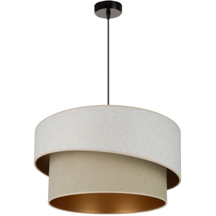 Brilagi - Lámpara colgante VEGAS SHINE 1xE27/15W/230V diá. 50 cm color crema/beige