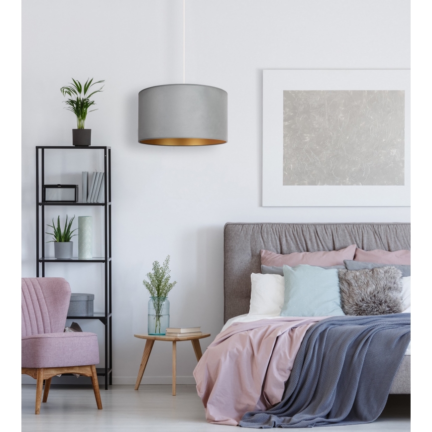 Brilagi - Lámpara colgante VELVET 1xE27/40W/230V menta/dorado