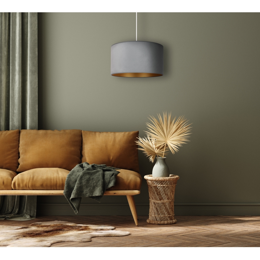 Brilagi - Lámpara colgante VELVET 1xE27/40W/230V menta/dorado