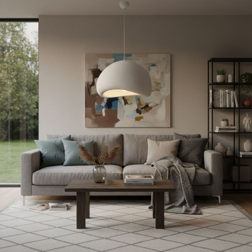 Brilagi - Lámpara colgante WABI SABI 1xE27/40W/230V Ø 50 cm blanca