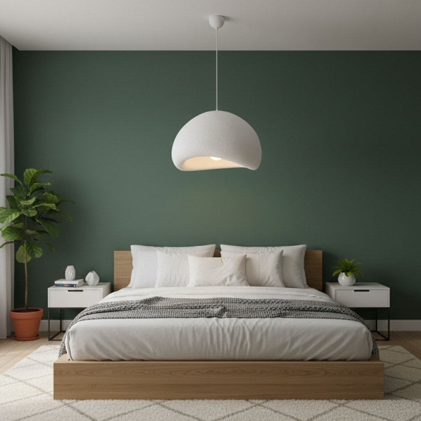 Brilagi - Lámpara colgante WABI SABI 1xE27/40W/230V Ø 50 cm blanca