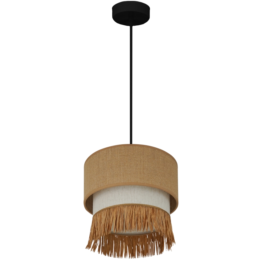 Brilagi - Lámpara colgante con cable WINNETOU BOHO 1xE27/15W/230V Ø 25 cm marrón/crema