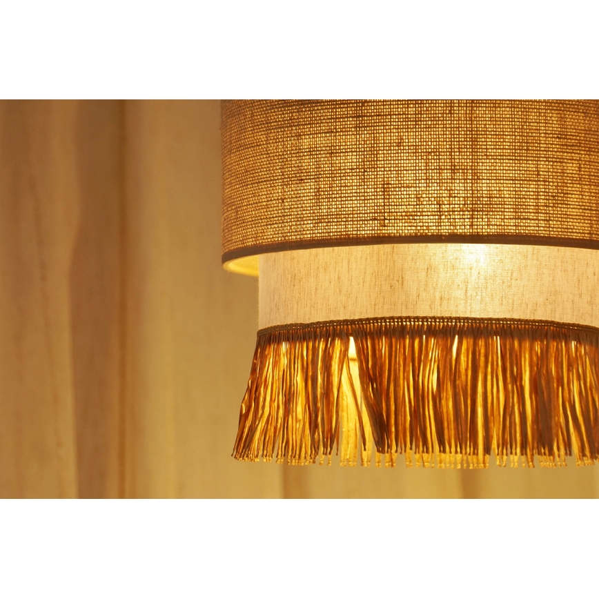 Brilagi - Lámpara colgante con cable WINNETOU BOHO 1xE27/15W/230V Ø 25 cm marrón/crema
