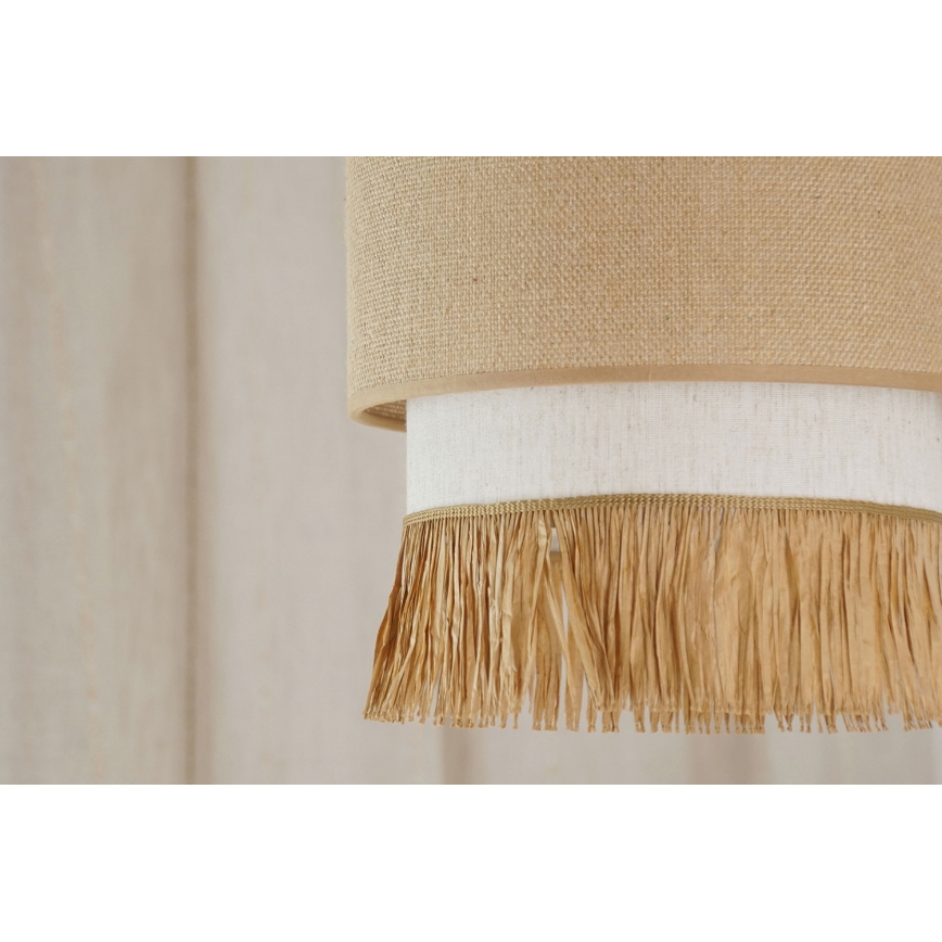 Brilagi - Lámpara colgante con cable WINNETOU BOHO 1xE27/15W/230V Ø 25 cm marrón/crema