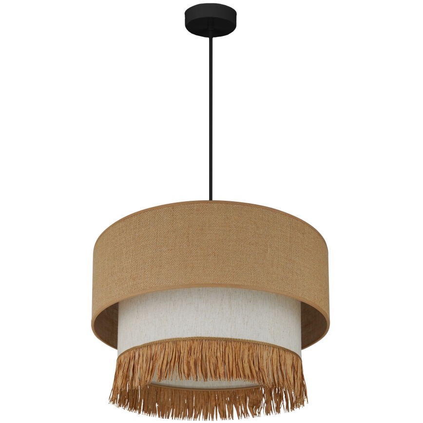 Brilagi - Lámpara colgante con cable WINNETOU BOHO 1xE27/15W/230V diámetro 45 cm marrón/crema