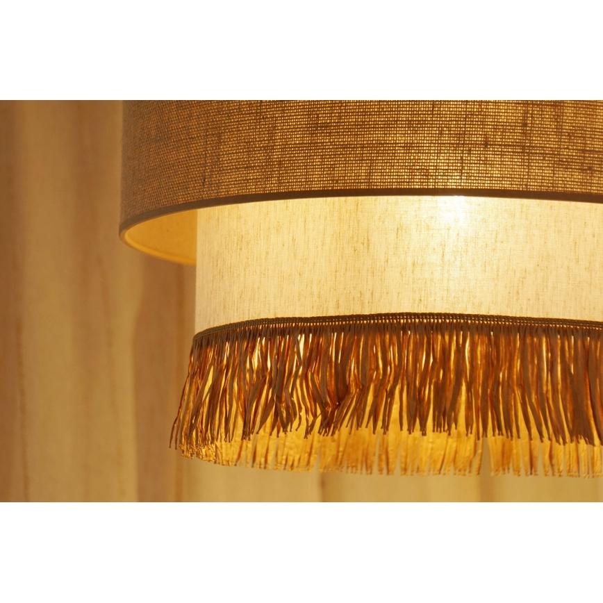 Brilagi - Lámpara colgante con cable WINNETOU BOHO 1xE27/15W/230V diámetro 45 cm marrón/crema