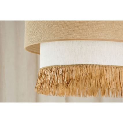 Brilagi - Lámpara colgante con cable WINNETOU BOHO 1xE27/15W/230V diámetro 45 cm marrón/crema