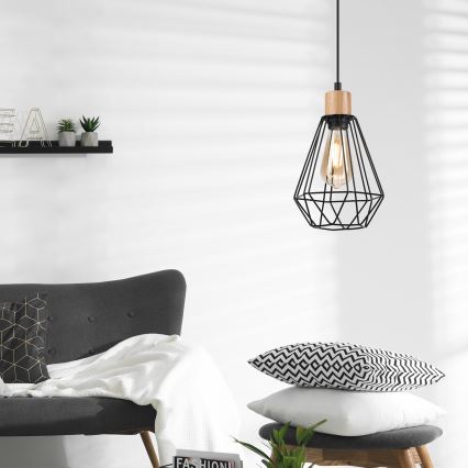 Brilagi - Lámpara colgante WOODY BASKET 1xE27/60W/230V roble