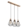 Brilagi - Lámpara colgante WOODY BASKET 3xE27/60W/230V roble