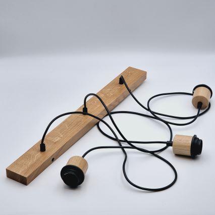 Brilagi - Lámpara colgante WOODY BASKET 3xE27/60W/230V roble