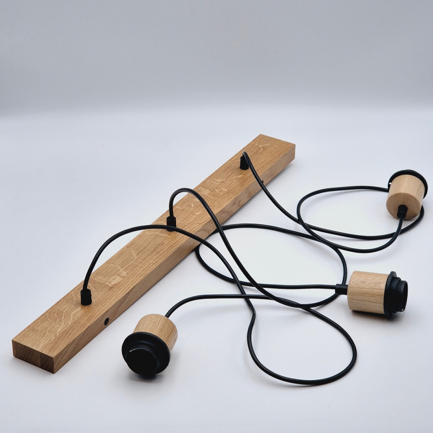 Brilagi - Lámpara colgante WOODY BASKET 3xE27/60W/230V roble