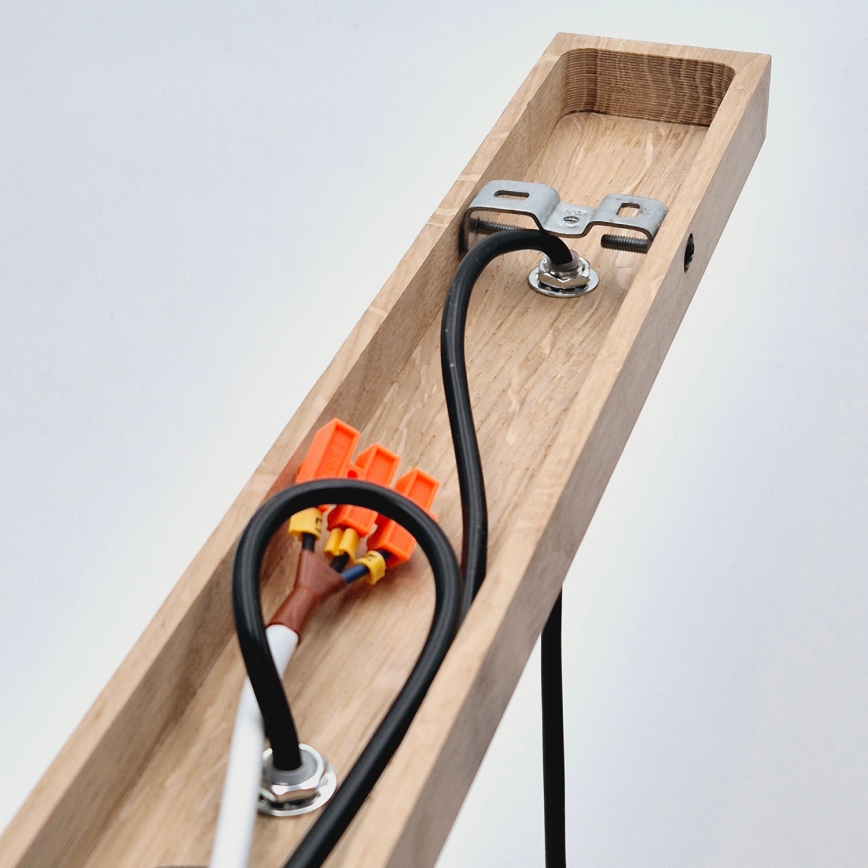 Brilagi - Lámpara colgante WOODY BASKET 3xE27/60W/230V roble