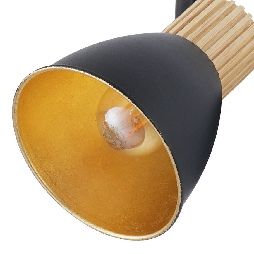 Brilagi - Lámpara de 3 focos ODENSE 3xE14/10W/230V madera/negro