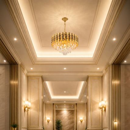 Brilagi - Lámpara de araña colgante CRISTAL 5xE14/40W/230V Ø 38 cm