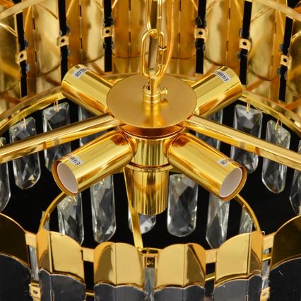 Brilagi - Lámpara de araña con cadena CRISTAL 5xE14/40W/230V Ø 38 cm