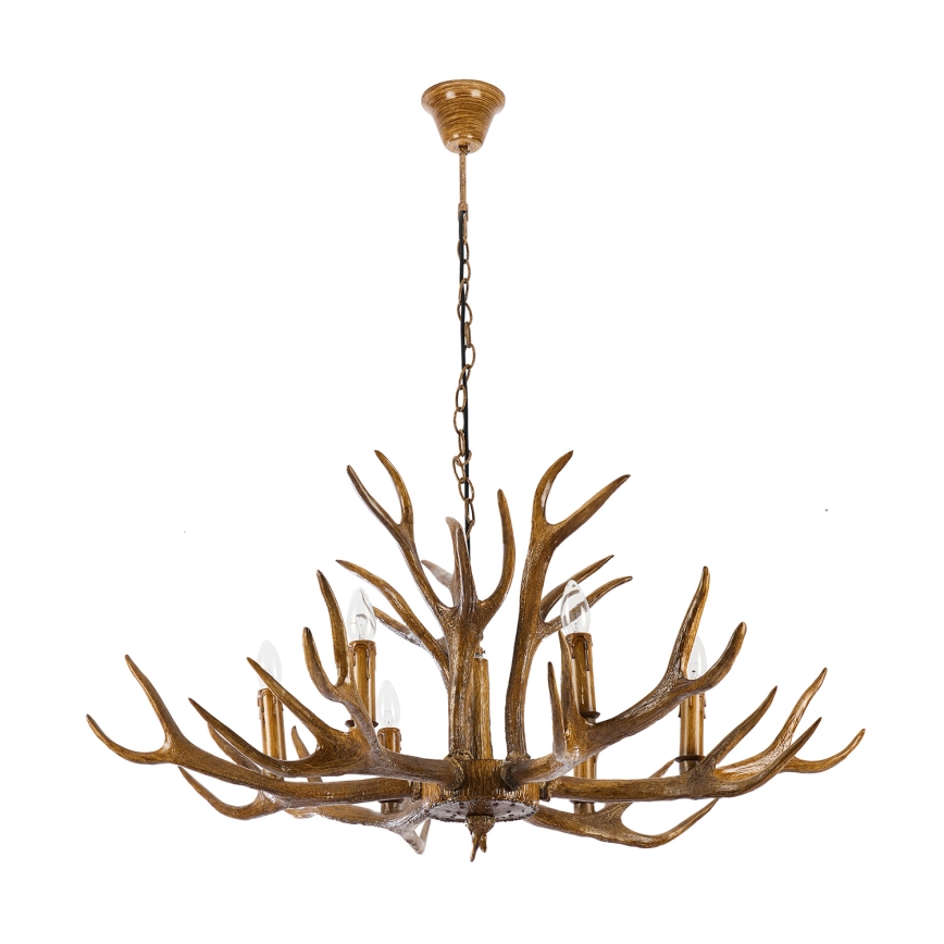 Brilagi - Lámpara de araña con cadena DEER 6xE14/10W/230V diámetro 102 cm