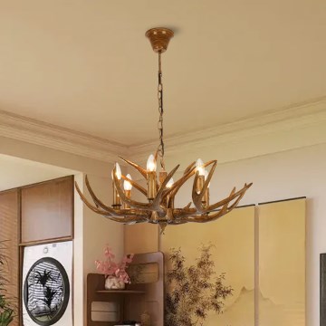 Brilagi - Lámpara de araña con cadena DEER 6xE14/10W/230V Ø 70 cm