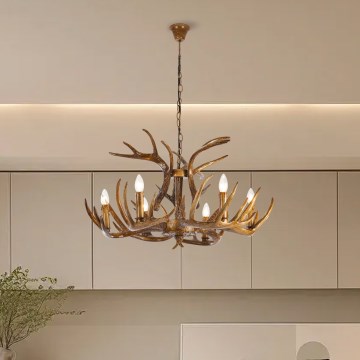 Brilagi - Lámpara de araña con cadena DEER 6xE14/10W/230V Ø 80 cm