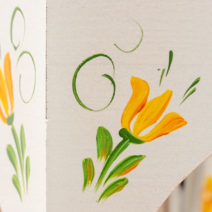 Brilagi - Lámpara de araña con cadena QUEEN 6xE14/40W/230V haya/crema