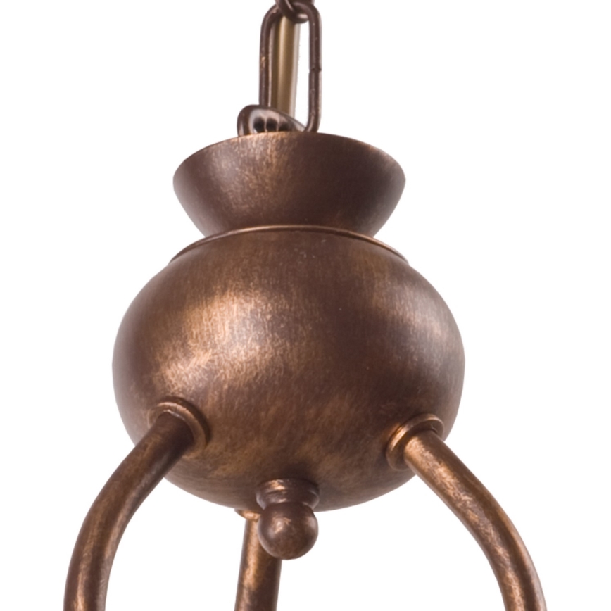 Brilagi - Lámpara de araña LED con cadena ANTICO 3xE27/60W/230V pátina de bronce
