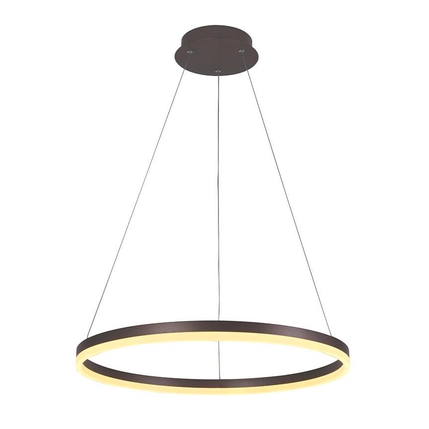 Brilagi - Lámpara de araña LED regulable CIRCLE LED/42W/230V 3000-6500K marrón + control remoto