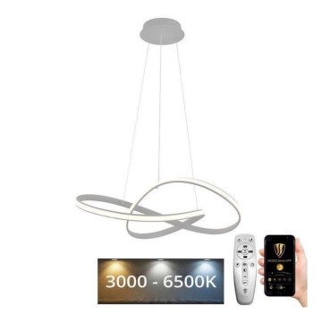 Brilagi - Lámpara de araña LED regulable COSMOWAVE LED/70W/230V 3000-6500K plata + control remoto