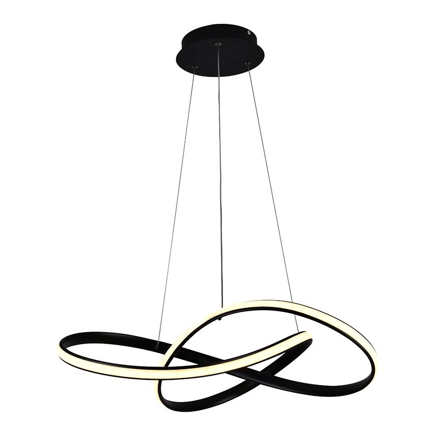 Brilagi - Lámpara de araña LED regulable COSMOWAVE LED/70W/230V negro + control remoto