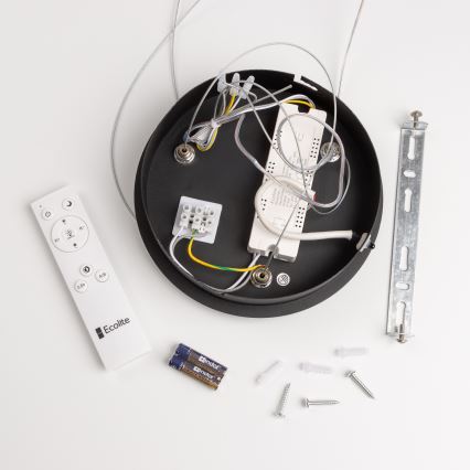Brilagi - Lámpara de araña LED regulable en cadena LED/40W/230V 3000-6500K negro + mando a distancia