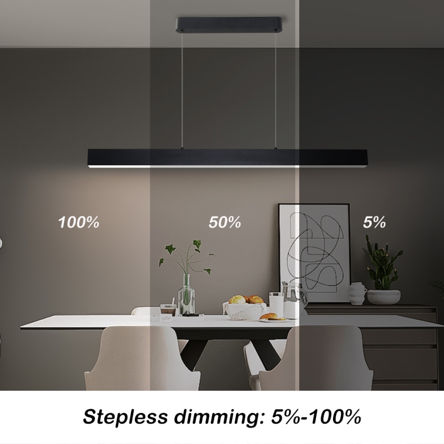 Brilagi - Lámpara de araña LED regulable SLEEKLINE SMART LED/40W/230V 3000-6000K Wi-Fi Tuya negro + control remoto