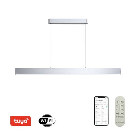 Brilagi - Lámpara de araña LED regulable SLEEKLINE SMART LED/40W/230V 3000-6000K Wi-Fi Tuya plata + control remoto