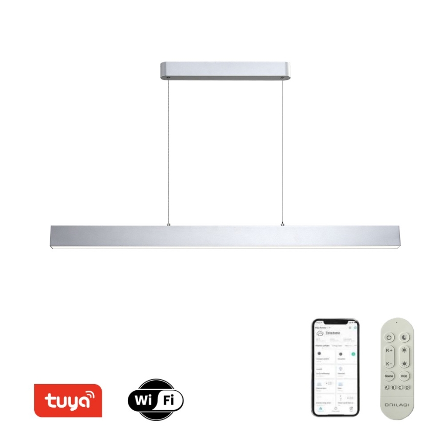 Brilagi - Lámpara de araña LED regulable SLEEKLINE SMART LED/40W/230V 3000-6000K Wi-Fi Tuya plata + control remoto